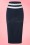 Miss Candyfloss - 50s Laura Lee Paneled Pencil Skirt in Navy