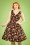 50s May Floral Swing Dress in Black
