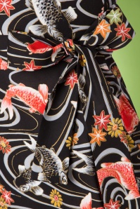 Victory Parade - TopVintage Exclusive ~ Rita Koi Dress Années 60 en Noir 4