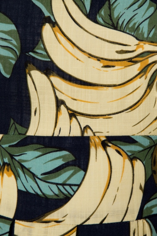 Sixton London - Arizona bananenjurk in marineblauw 6