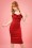 Collectif Clothing Mandy Plain Pencil Dress in Red 20677 20161130 0020w