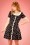 Banned Retro - Abby Hearts Kleid in Schwarz und Elfenbein