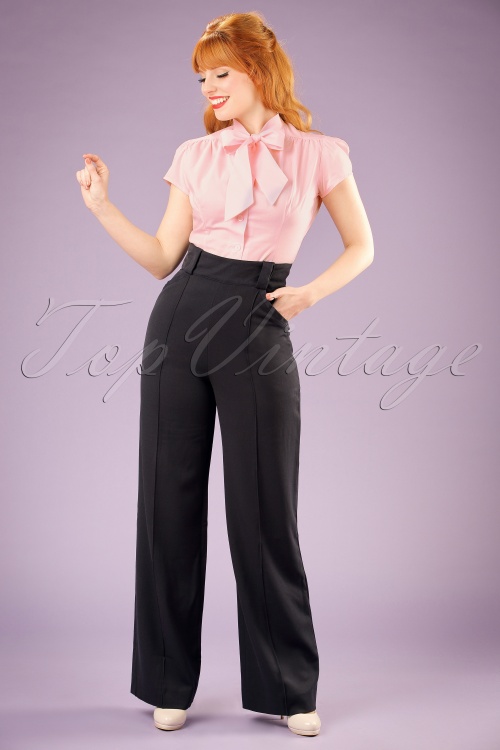Miss Candyfloss - 40s Melissa Trousers in Black