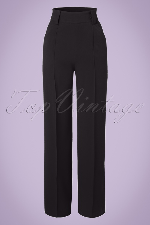 Miss Candyfloss - 40s Melissa Trousers in Black 2