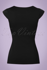 Steady Clothing - Solides Sweetheart Tie Top in Schwarz 5