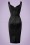 Collectif Clothing - Primrose Satin Pencil Dress Années 50 en Noir 5