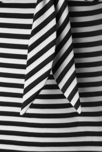Steady Clothing - 50s Tatiana Tie Top in Black and White Stripes 5