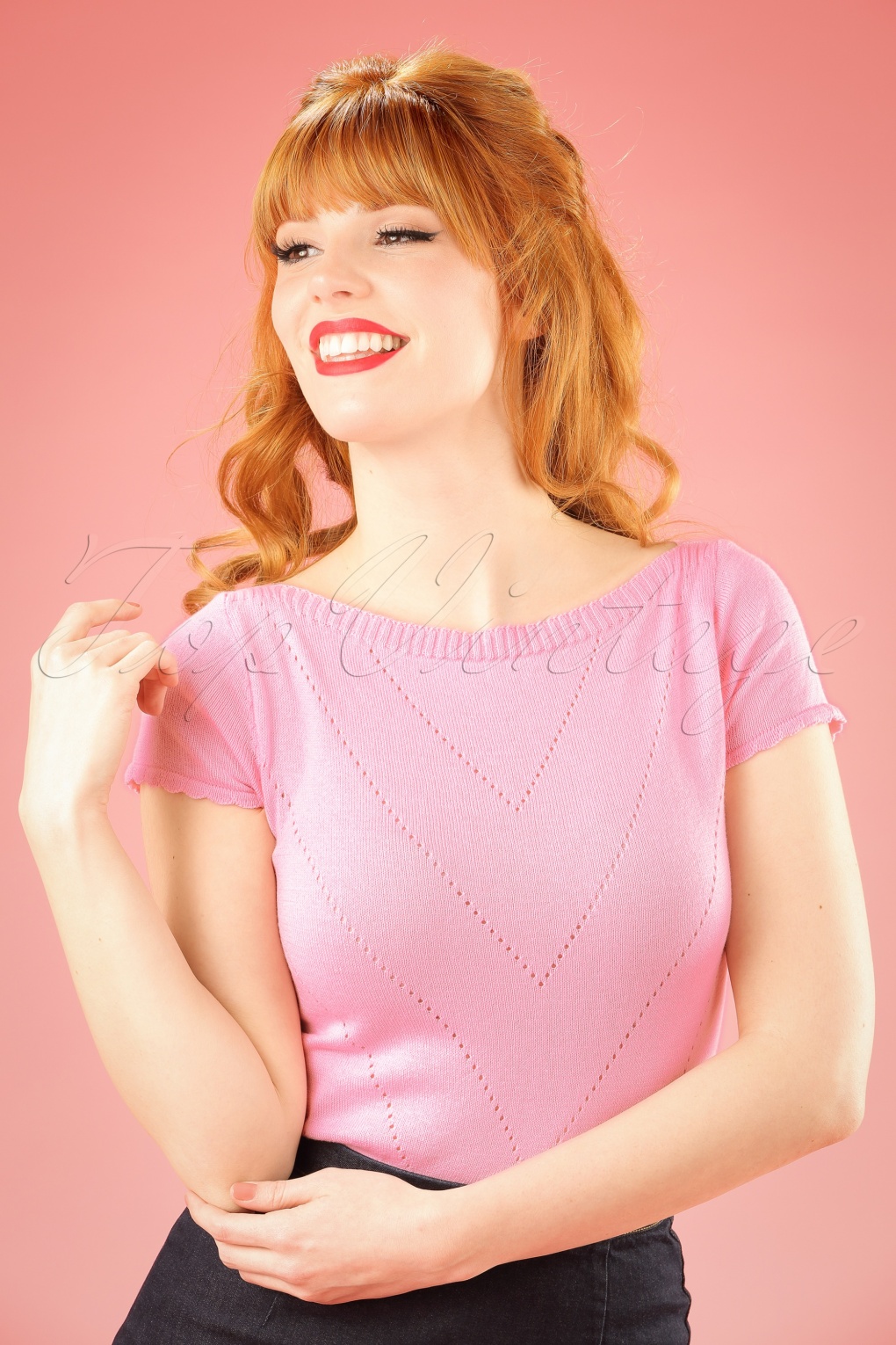 Mademoiselle YéYé Solene Top in Blozend | Shop bij Topvintage