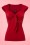 Steady Clothing - Solid Sweetheart Tie Top Années 50 en Rouge  2