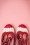 Bettie Page Shoes - Paige T-Strap pumps in rood en wit 3