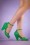 Bettie Page Shoes - Willow Mary Jane-pompen in groen