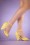 Bettie Page Shoes - Willow Mary Jane Pumps années 50 en Jaune