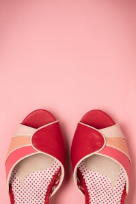 Bettie Page Shoes - Abela Summer Sandals années 50 en rouge 3