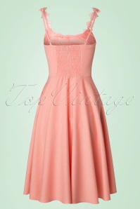 Vixen - 50s Violet Swing Dress in Light Pink 6