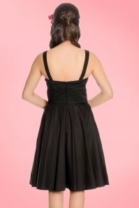Bunny - 50s Lulu Cherry Swing Dress in Black 7
