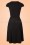 Vixen - Primrose Wrap Dress Années 50 en Noir 5