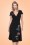 Vixen - Primrose Wrap Dress Années 50 en Noir 3