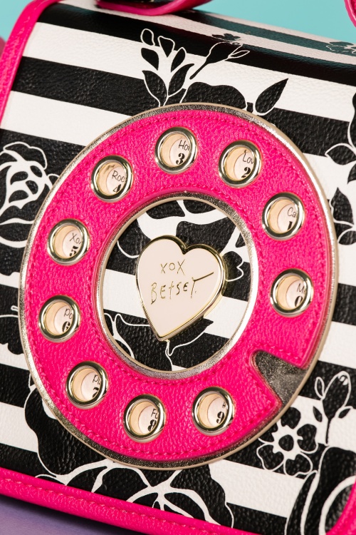 Betsey Johnson - Kitsch mini-telefoontasje in roze 4
