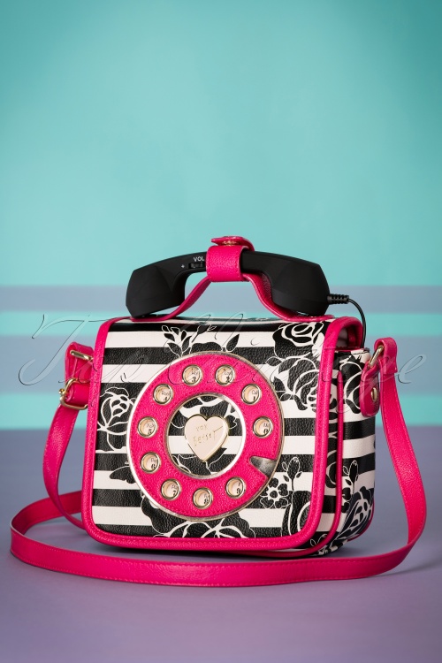 Betsey Johnson - Kitsch Mini Telefontasche in Pink 3
