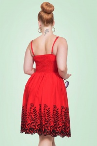 Vixen - Scarlett Swing Dress Années 50 en Rouge 7
