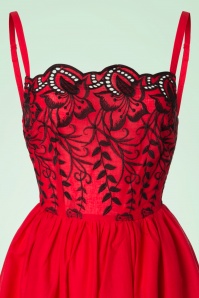 Vixen - 50s Scarlett Swing Dress in Red 4