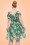 Vixen - Agatha Blumen-Swing-Kleid in Grün 7