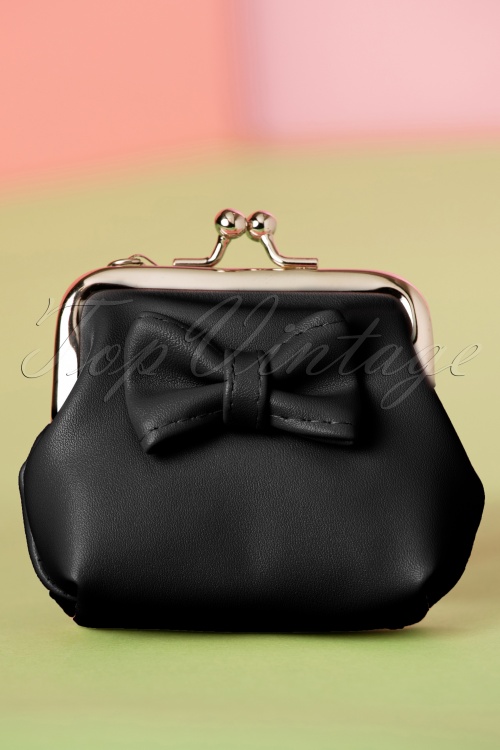 Banned Retro - 50s Sienna Bow Small Wallet in Black