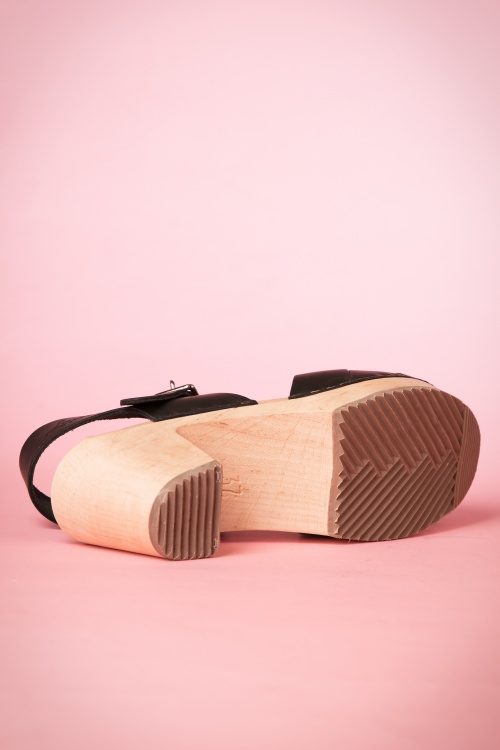 Lotta from Stockholm - 60s Loretta Leather Clogs in Black 5
