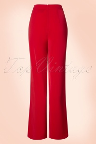 Vixen - 40s Teddy Trousers in Lipstick Red 5