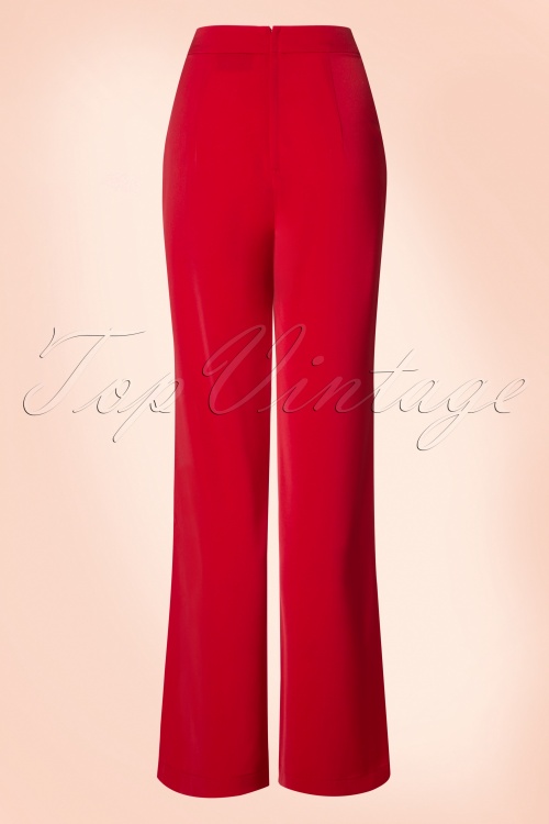 Vixen - 40s Teddy Trousers in Lipstick Red 5