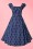 Collectif Dolores Doll Blue Polka Swing Dress 10243W