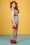 Collectif Clothing - Dolores Atomic Harlequin Top in rood en jade 6