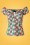 Collectif Clothing - Dolores Atomic Harlequin Top in rood en jade 2