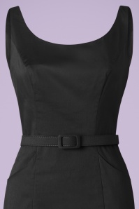 Collectif Clothing - Ines Pencil Dress Années 50 en Noir 3
