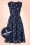 Emily and Fin - 50s Lucy Long Dragonfly Dress in Midnight Blue