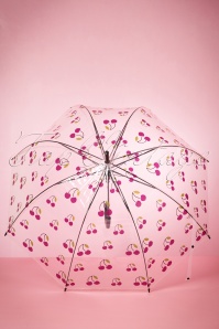 So Rainy - My Sweet Cherry Transparent Dome Umbrella Années 60 en Noir 4