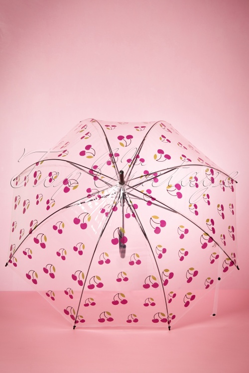 So Rainy - My Sweet Cherry Transparent Dome Umbrella Années 60 en Noir 4