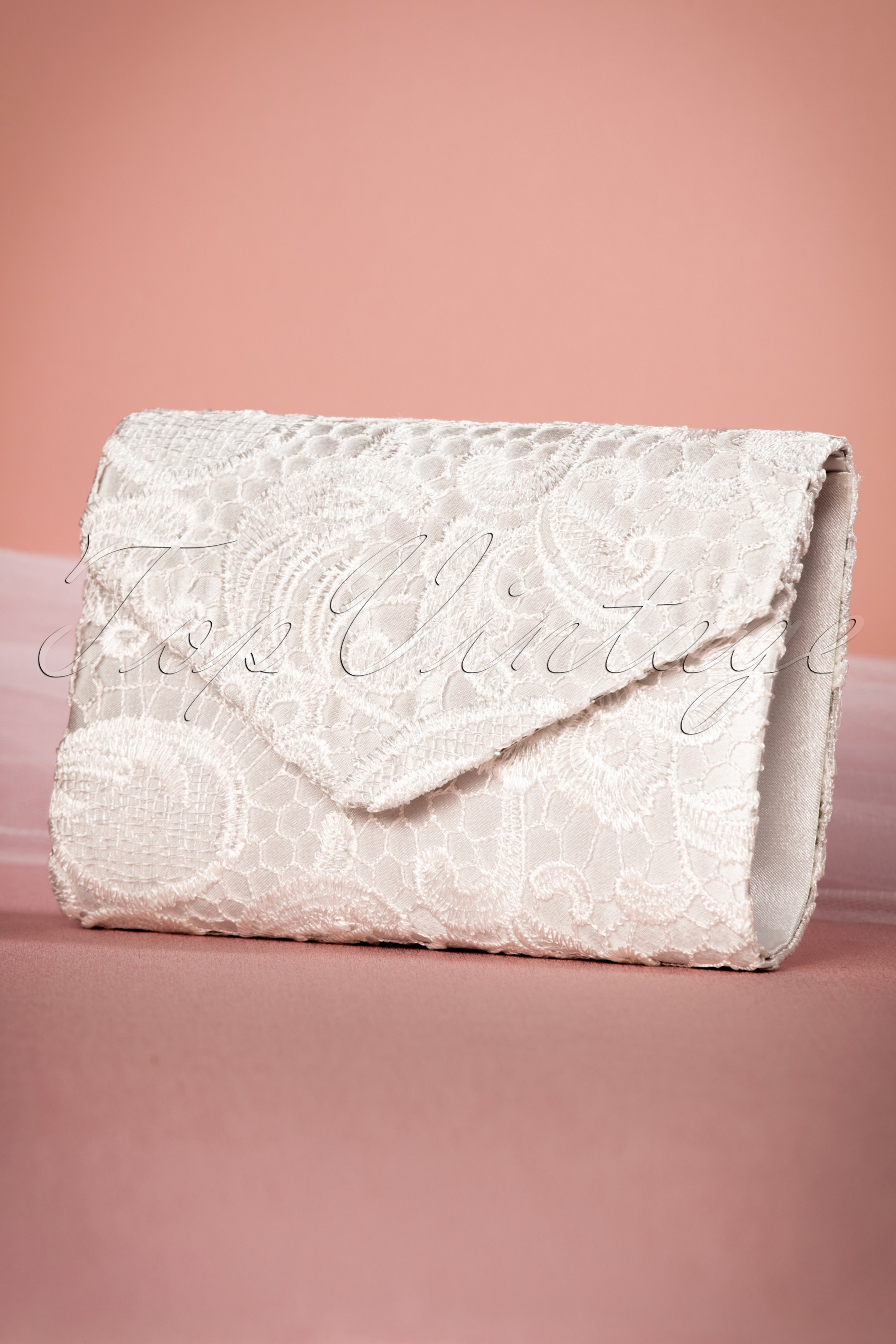 Darling Divine - Elegante kanten avondclutch in ivoor 2