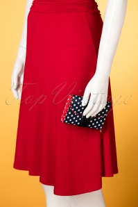 Ruby Shoo - 60s Garda Dots Purse in Navy and White 7