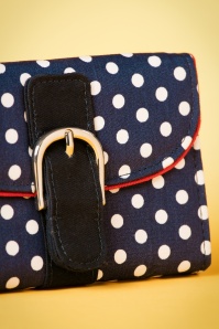 Ruby Shoo - 60s Garda Dots Purse in Navy and White 3