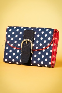 Ruby Shoo - 60s Garda Dots Purse in Navy and White 2