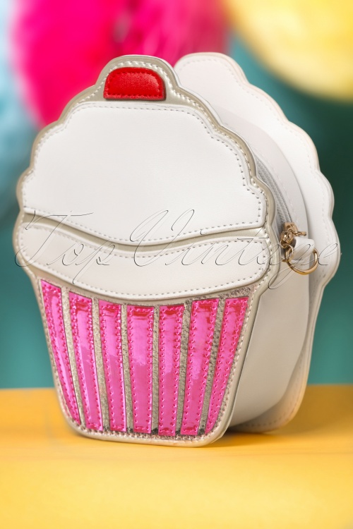 Collectif Clothing - 60s Sweetest Cupcake Shoulder Bag Ever in Pink 2