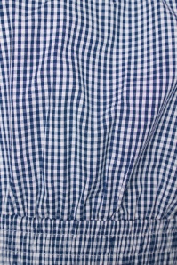 Banned Retro - All Mine Gingham-top in marineblauw 3