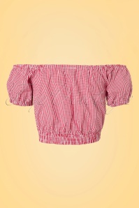 Banned Retro - All Mine Gingham Top Années 50 en Rouge 3