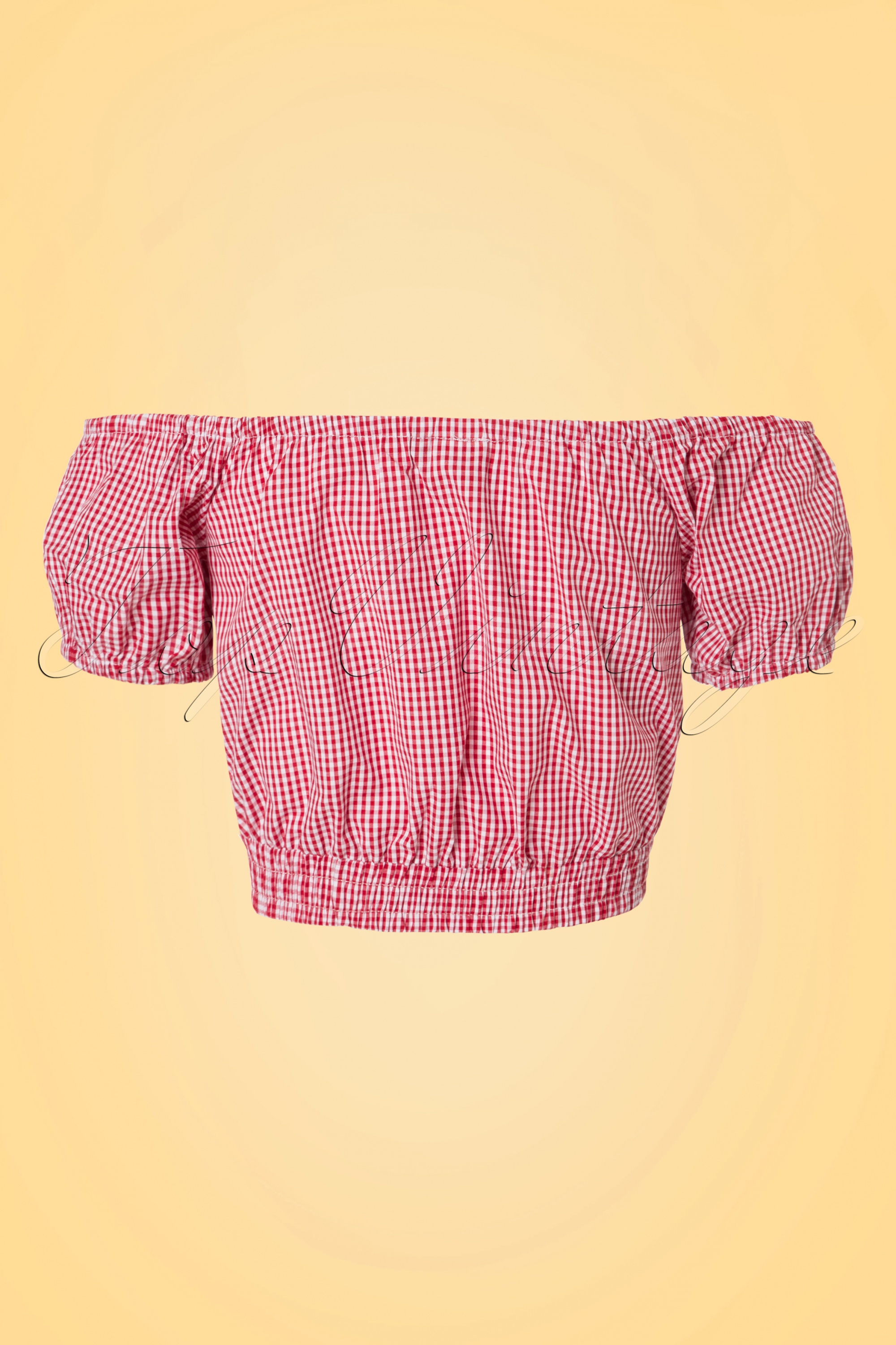 Banned Retro - All Mine Gingham-top in rood 3