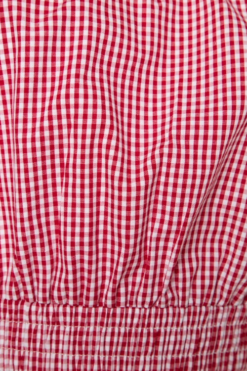 Banned Retro - 50s All Mine Gingham Top in Red 4