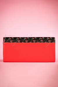 Banned Retro - 50s Fierceness Cherry Clutch in Black and Red 6