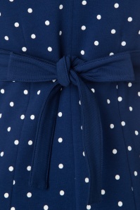 Mademoiselle YéYé - 60s Lolette Dots Dress in Blue 5