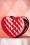 Vixen - Eliza Lacquer Heart Handbag Années 60 en Rouge 2
