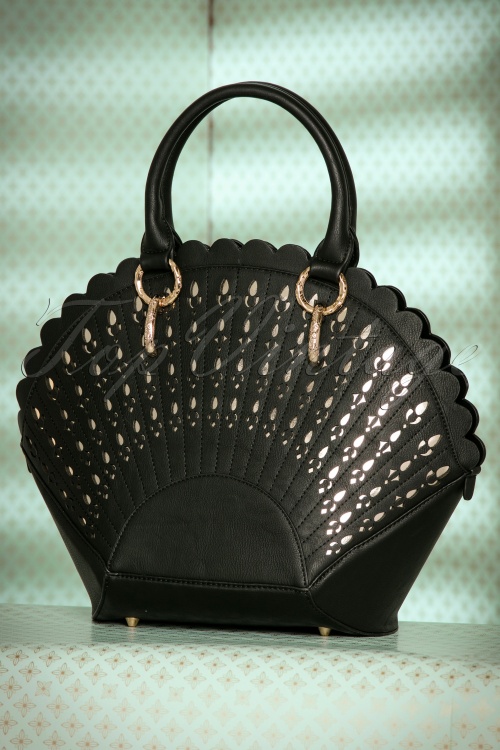La Parisienne - 30s Adana Art Deco Handbag in Black 2